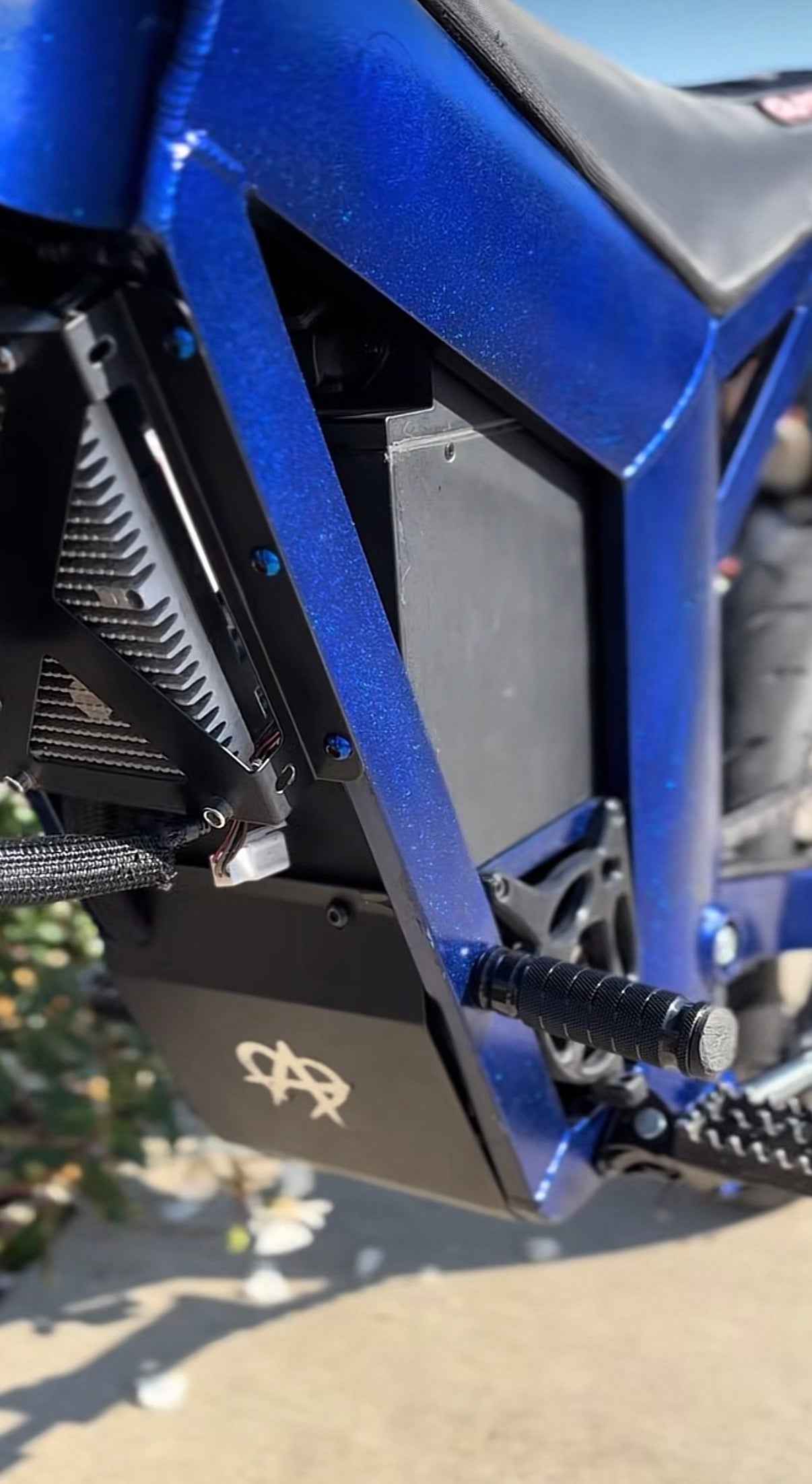 Dark Blue "Sparkly" Powder Coated Style Frame Wrap