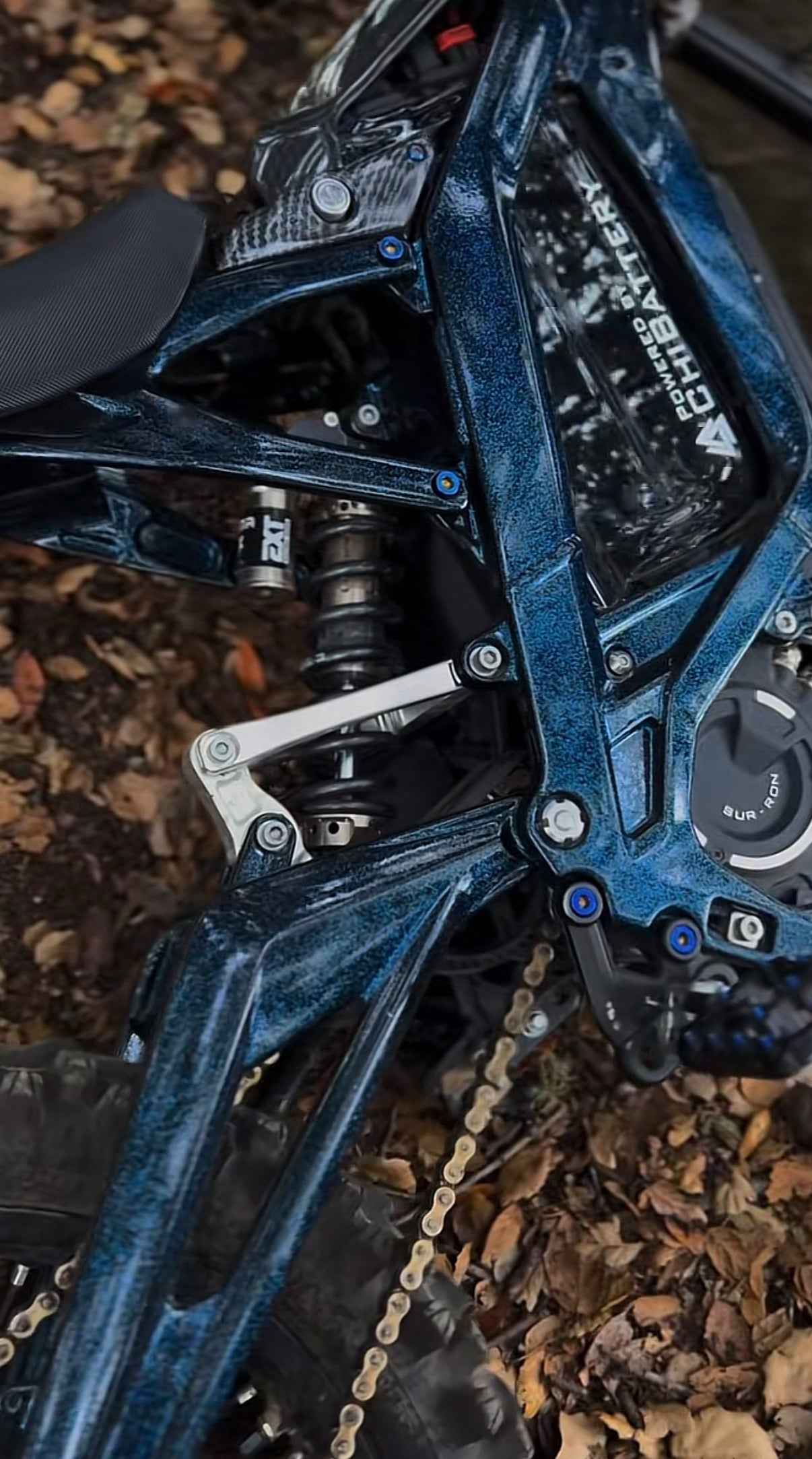 Dark Blue "Sparkly" Powder Coated Style Frame Wrap