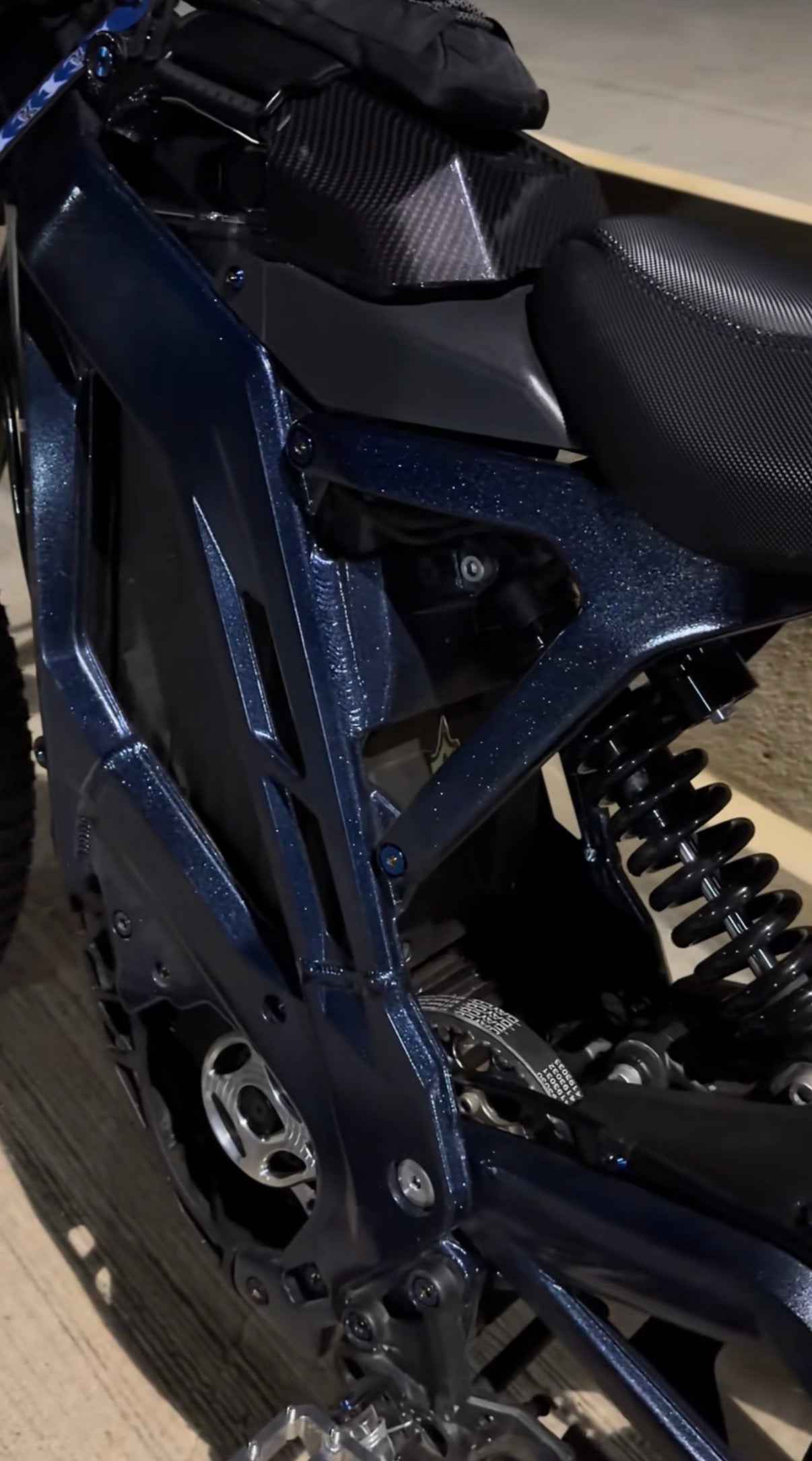 Dark Blue "Sparkly" Powder Coated Style Frame Wrap