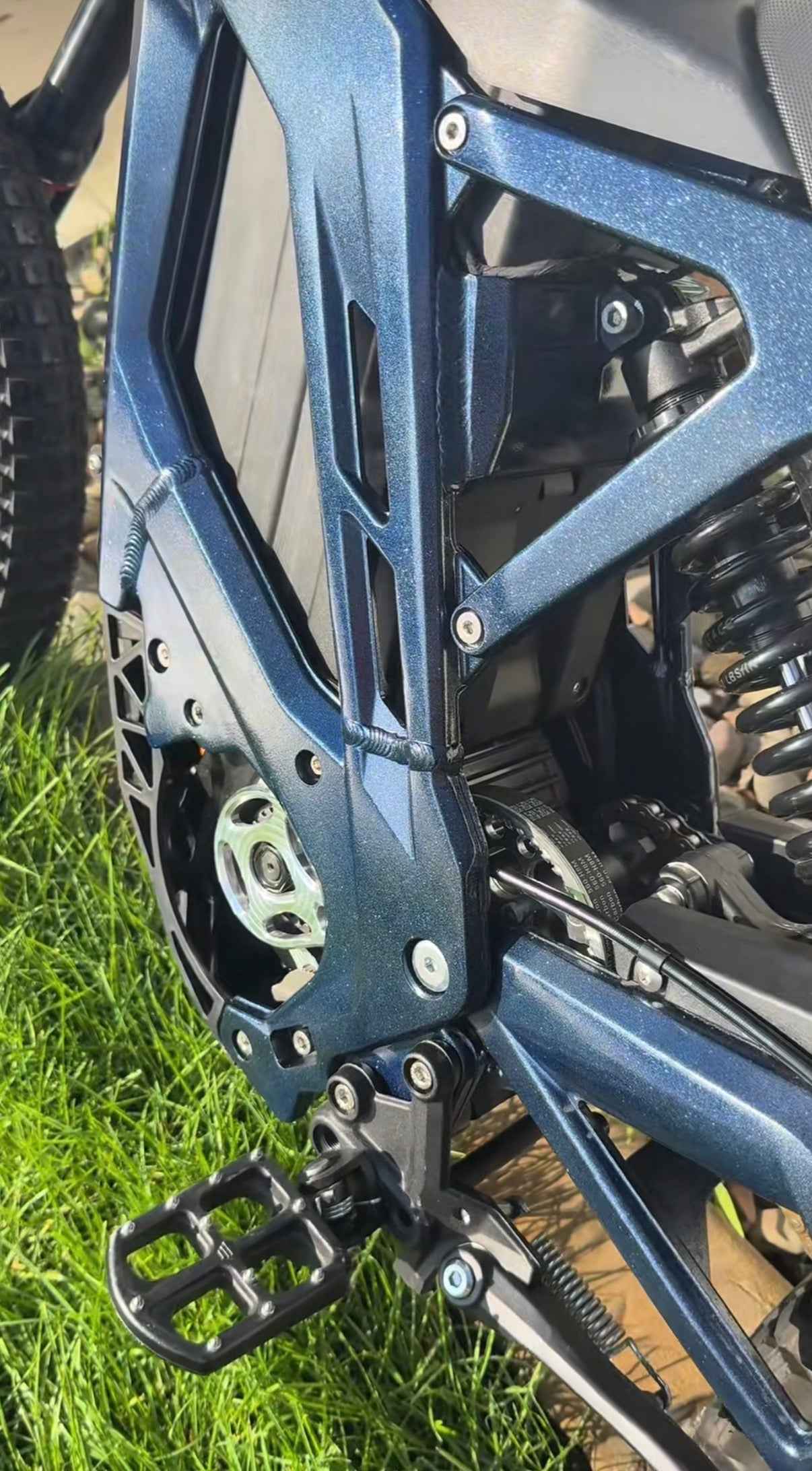 Dark Blue "Sparkly" Powder Coated Style Frame Wrap