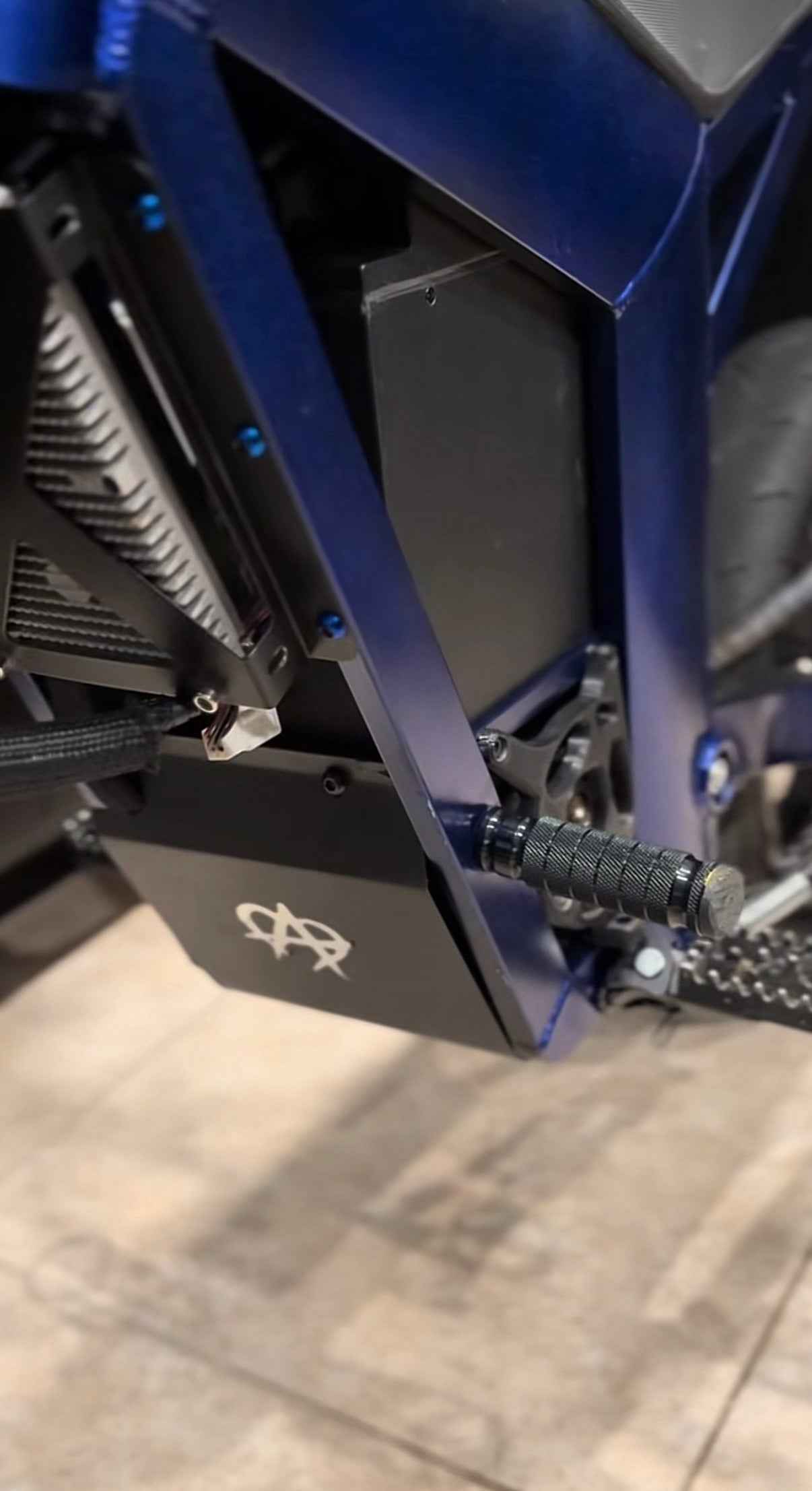 Dark Blue "Sparkly" Powder Coated Style Frame Wrap