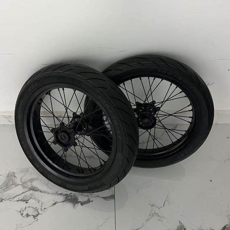 Surron LBX 17" Chrome Wheelset+Pre-installed Tires