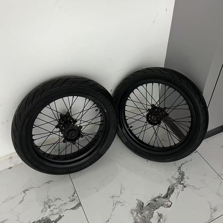 Surron LBX 17" Chrome Wheelset+Pre-installed Tires