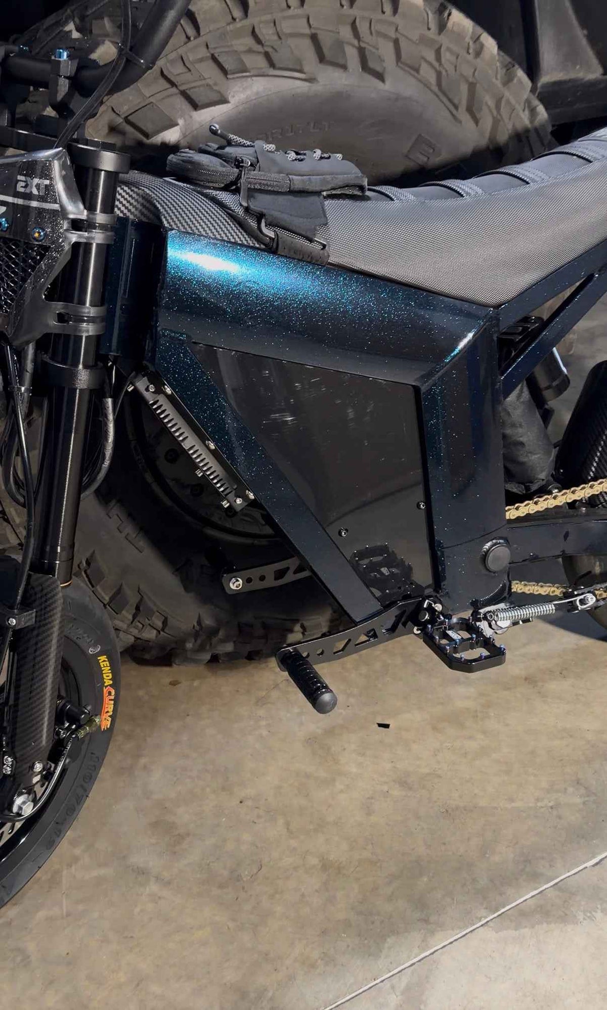 Dark Blue Sparkly Powder Coat Style Frame Wrap