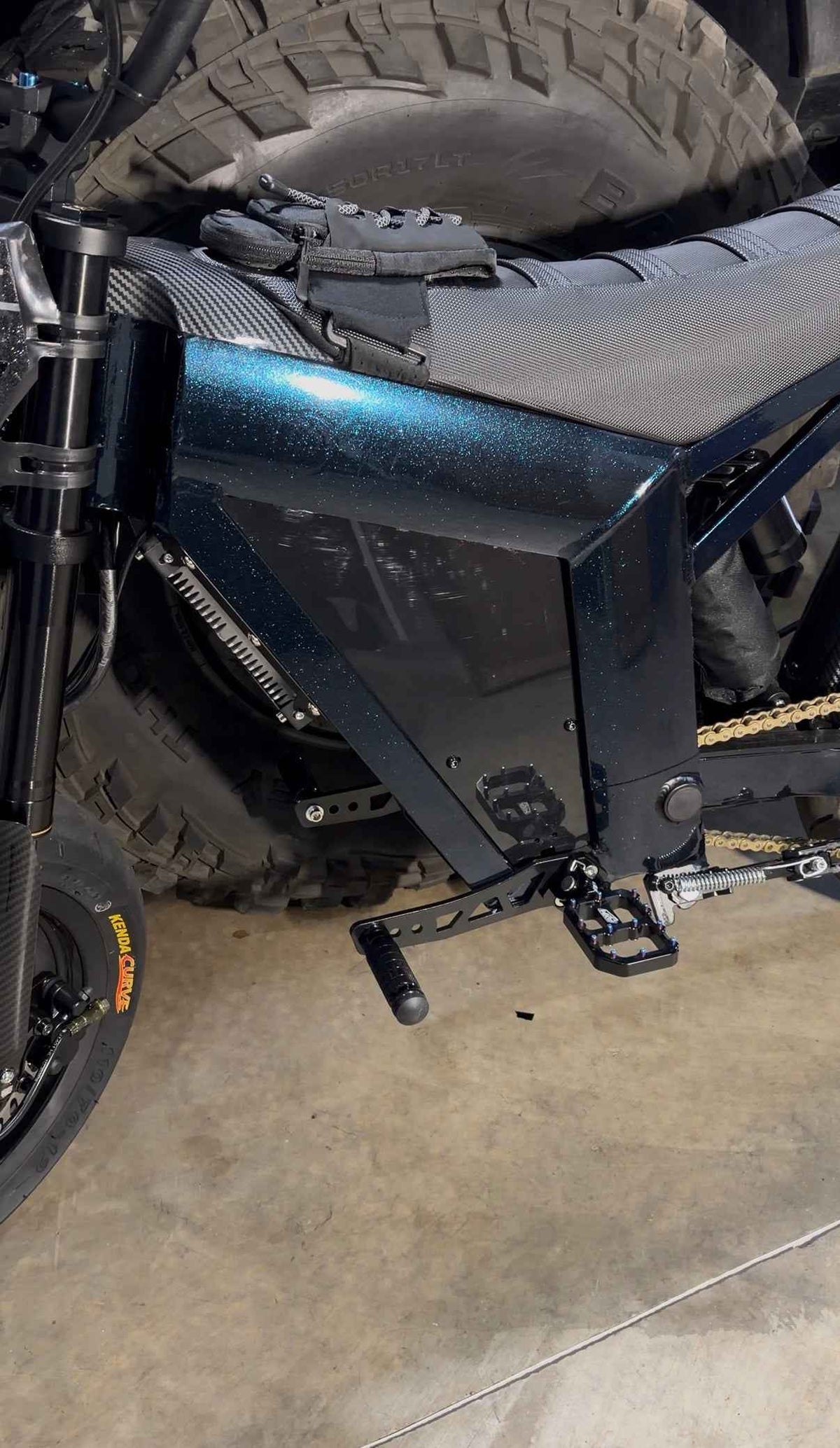 Dark Blue Sparkly Powder Coat Style Frame Wrap