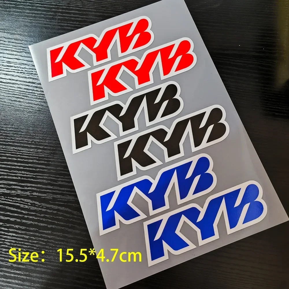 Racing Suspensions Motorcycle Stickers Kyb Fork Suspension Vinyl Decals for Yamaha Honda Suzuki Ktm Kawasaki Benelli