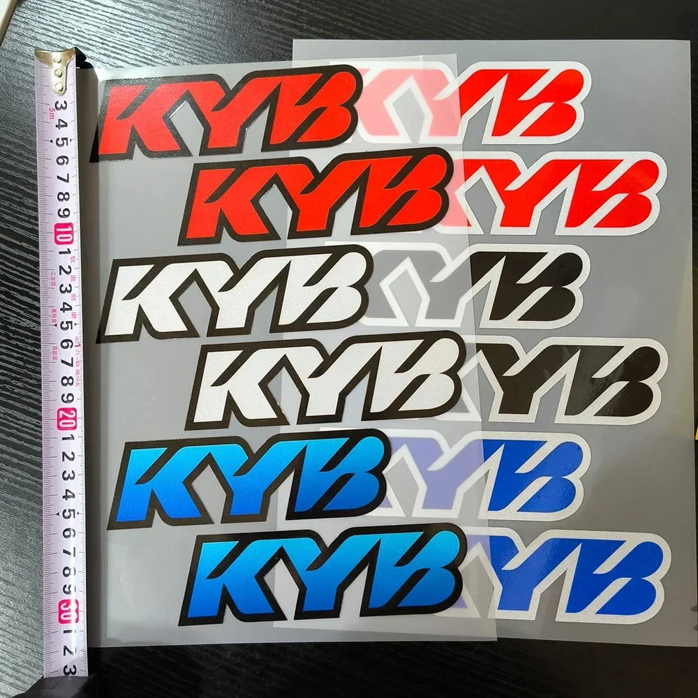 Racing Suspensions Motorcycle Stickers Kyb Fork Suspension Vinyl Decals for Yamaha Honda Suzuki Ktm Kawasaki Benelli