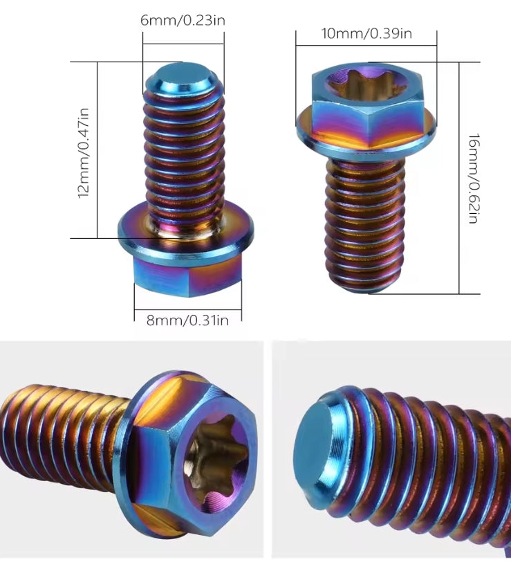 Surron LBX Rear Brake Rotor Titanium Bolts - AxMotos