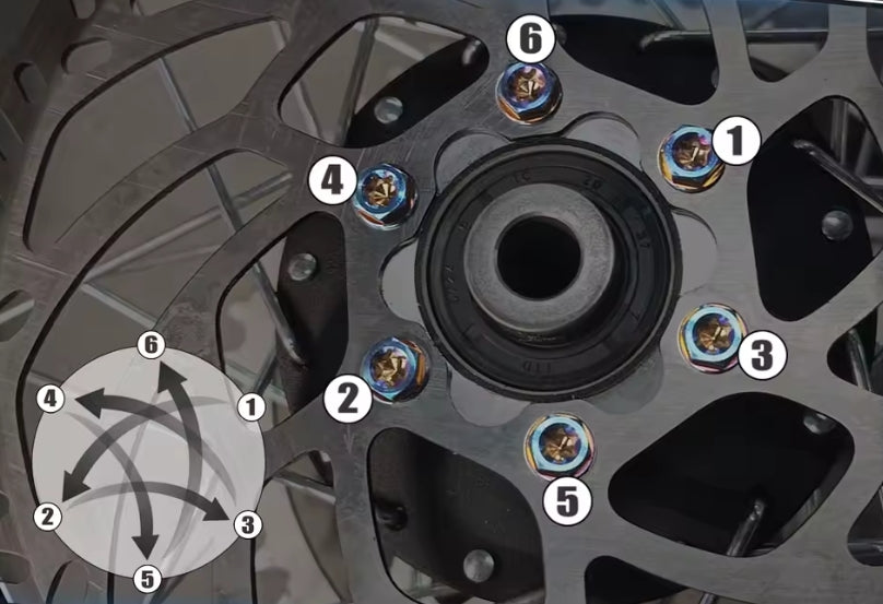 Surron LBX Rear Brake Rotor Titanium Bolts - AxMotos