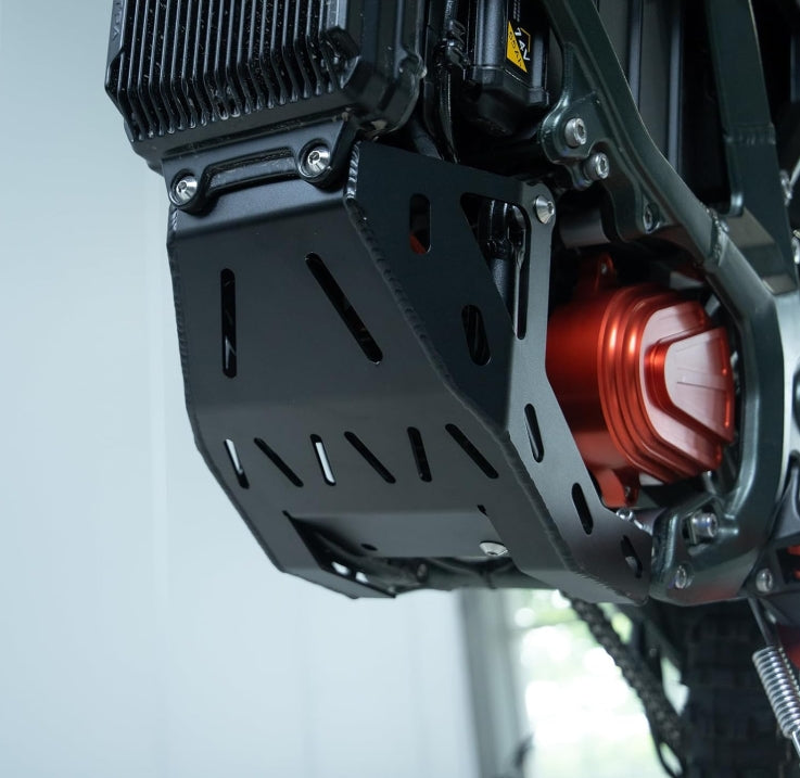 Surron Ultra Bee Upgraded Chrome/Black Bash Guard V2 - AxMotos